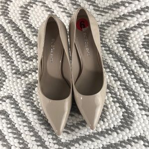 BCBG Nude Patent Leather 3" Heels